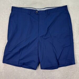 Donald Ross Mens 44 8" Inseam Navy Blue Polyester Golf Shorts Casual High Rise